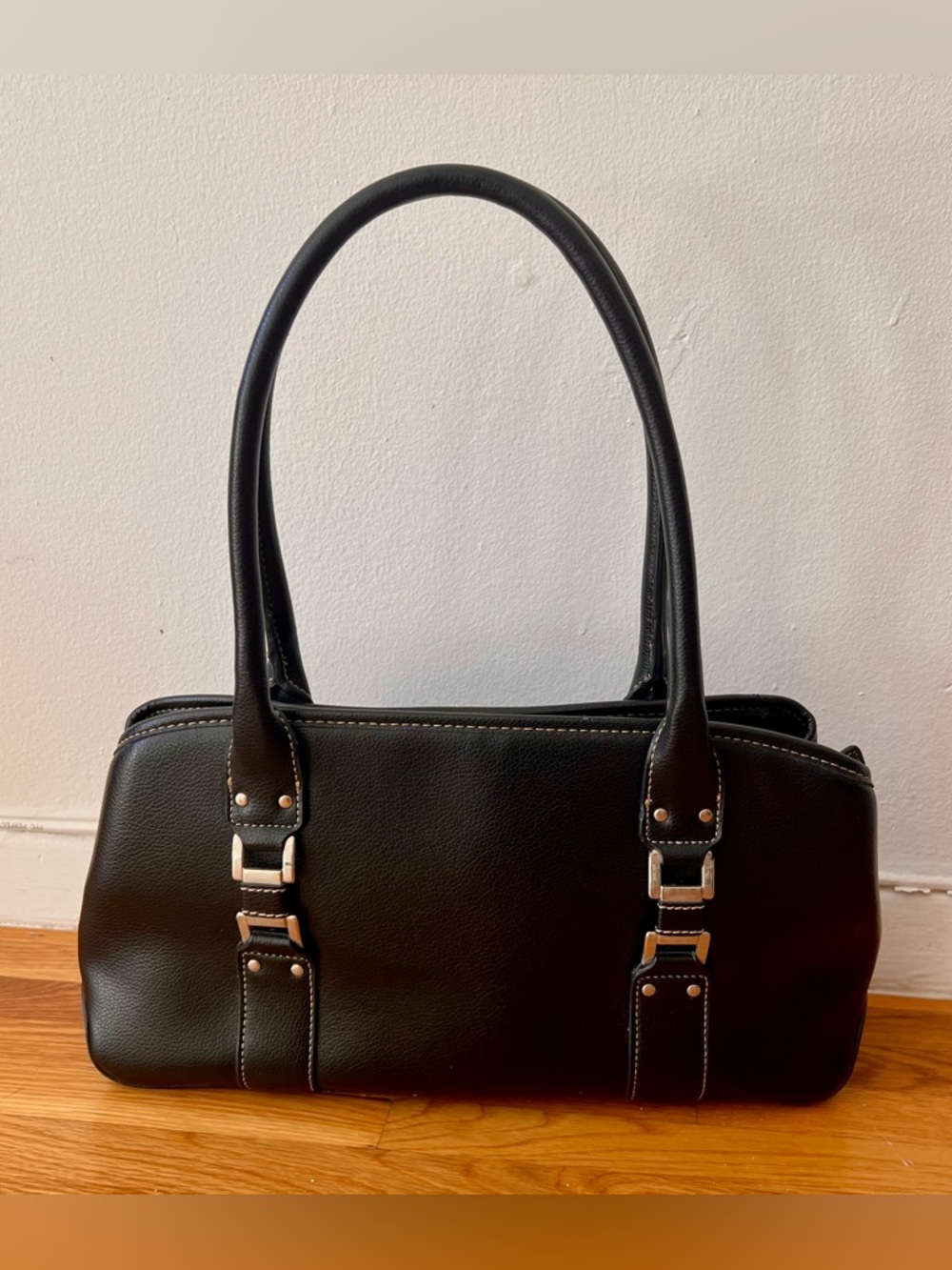 Croft & Barrow Black Faux Leather Handbag